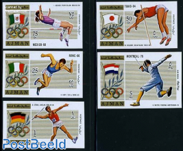Olympic Athletic winners 5v imperforated
