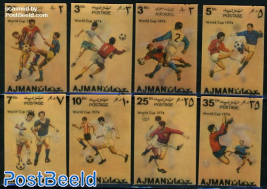 World Cup Football, 3-D stamps 8v