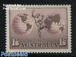 Airmail definitive with WM 1v (1937)