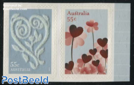 Greeting stamps 2v s-a, with felt and foil