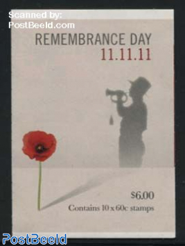 Rememberence day foil booklet
