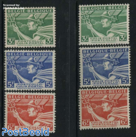 Parcel stamps, mercurius 6v