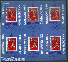 Olympic Games sheet with 6 s/s