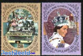 Elizabeth II silver coronation 2v