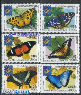 Butterflies, Belgica 6v