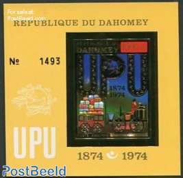 UPU Centenary, gold s/s, imperforated