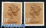 Definitives 2v (each on one side imperforated)