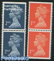 Definitives, 2 booklet pairs, Offset