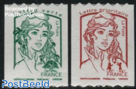 Definitives 2v s-a, coil stamps