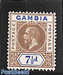 7.5d , WM Multiple Crown-CA, Stamp out of set