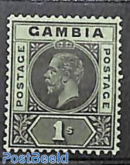 1Sh , WM Multiple Crown-CA, Stamp out of set