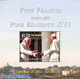 Pope Francis meets with Pope Benedict XVI s/s