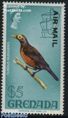 $5, AIR MAIL, Stamp out of set