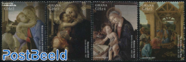 Christmas, Botticelli Paintings 4v
