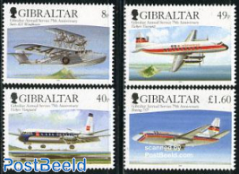 75 Years Gibraltar Airmail Service 4v