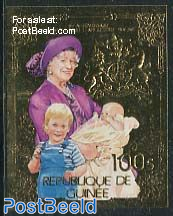 Queen Mother 1v, gold, imperforated