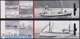 Old fishing boats 2x4v in booklets