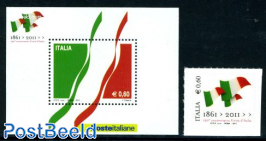 150 Years Italian union 1v s-a + s/s