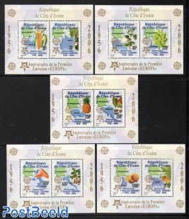 50 Years Europa Stamps 5 s/s