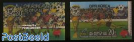 W.C. Football 2v, 3-D foil stamps