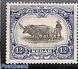Kedah, 12c, Stamp out of set
