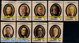 US presidents 9v (1881-1929)