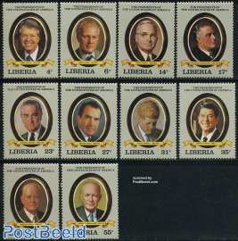 US presidents 10v (1929-1989)