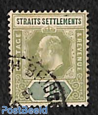 Straits Settlements, 1c green, stamp out of set