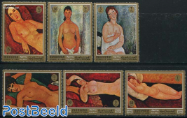 Modigliani paintings 6v
