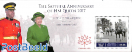 Queen Sapphire Anniversary s/s with Canada 150 overprint