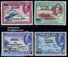 Airmail definitives, overprints 4v