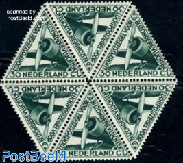 Special flight block of 6 stamps