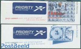 Priority stamps 2v s-a (from foil sheets)