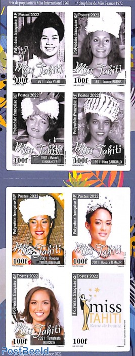 Miss Tahiti 8v s-a in booklet