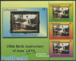Juan Luna s/s, Stamp collecting month