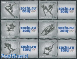 Olympic winter games 2014 Sochi 6v with tabs