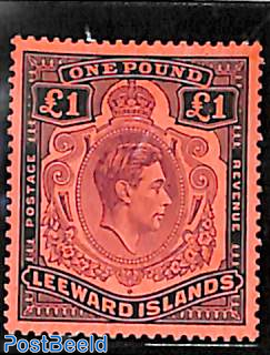 1 pound brownpurple/black on salsom perf. 14, Stamp out of set