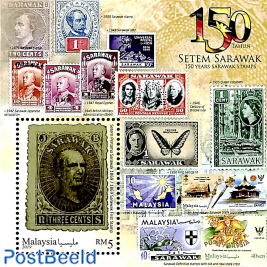 150 years Sarawak stamps s/s