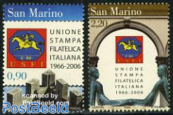 125 Years stamp & philatelic union 2v