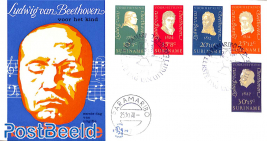 Beethoven 5v, FDC without address