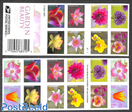Garden beauty 2x10v s-a in double-sided booklet