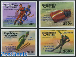 Winter Olympics winners 4v imperforated