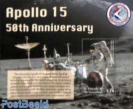 Apollo 15, 50th anniversary s/s