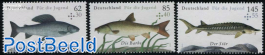 Welfare Stamps, Fish 3v