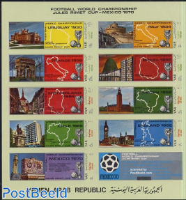 World Cup Football 9v imperforated m/s