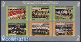 World Cup Football 6v imperforated m/s