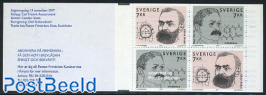Nobel prize 2x2v in booklet, joint issue Switzerl.