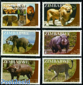 The big five of Zimbabwe 6v
