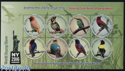 Striking Colour Birds s/s (perforated)