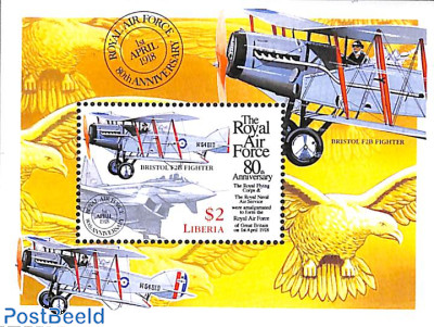 80 years R.A.F.  Bristol F2B, s/s